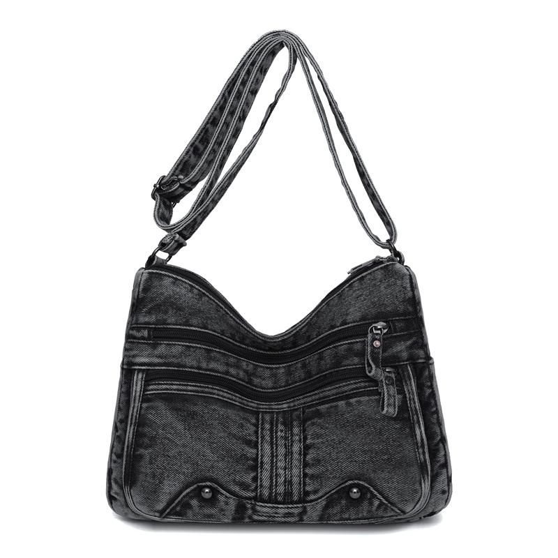 Denim Bag Women's Large Capacity Shoulder Bag Middle-aged And Elderly Mother Bag