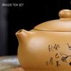 Chinesische Yixing Teekannen Lila Ton Teekanne Rohmaterial Goldabschnitt Ton Schönheit Kanne Handgefertigt Individuell Boutique Teegeschirr 240ml