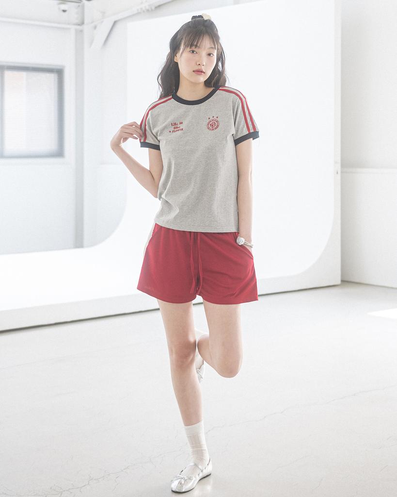 HAVISM Color Block W Llf S/S Tee(Grey)
