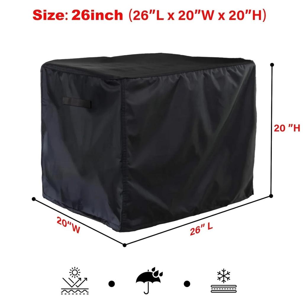 Waterproof Generator Cover,210D Oxford Fabric Covers Heavy Duty Outdoor Generator Cover for 3000-5000 Watt Generators (26 x 20 x 20 inch)
