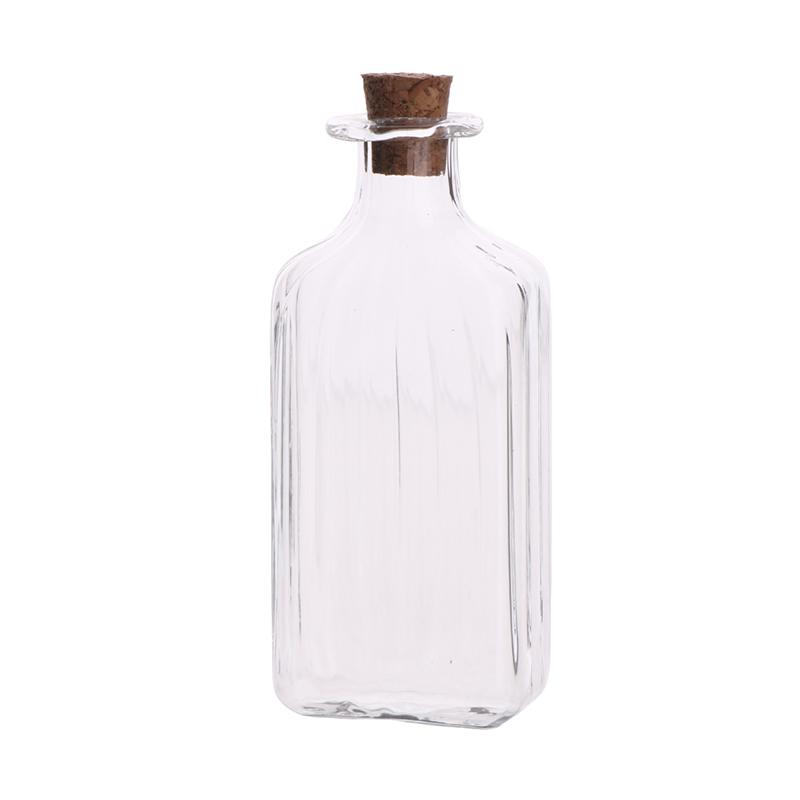 Puppenhaus Miniatur Klarglas Bonbonglas Mini Kaffeebohnen Aufbewahrungsflasche Quaderförmige Blumenvase Modell Küchendekor Spielzeug