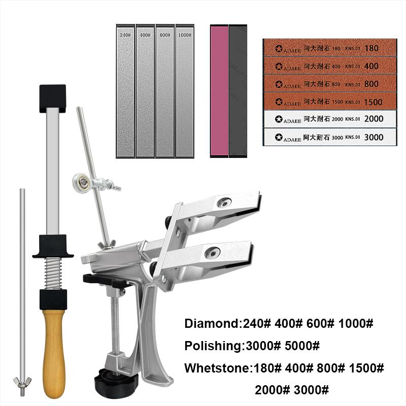 XK Fixed Angle Knife Sharpener Sharpening Stone Set Professional Knife Machine Whetstone Grinder System Diamond Kitchen Tools