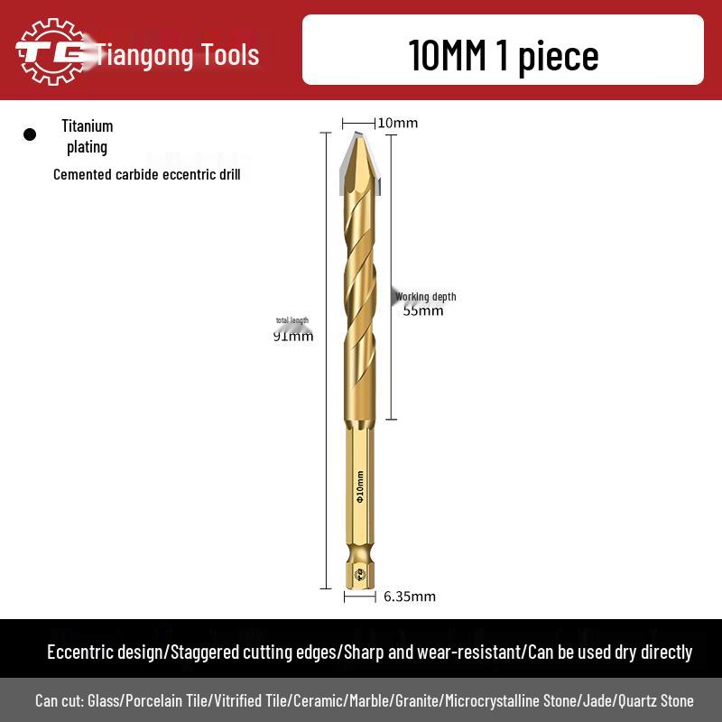 Tiangong Super Hard Tile & Concrete Drill Bit with Eccentric Tilt Head