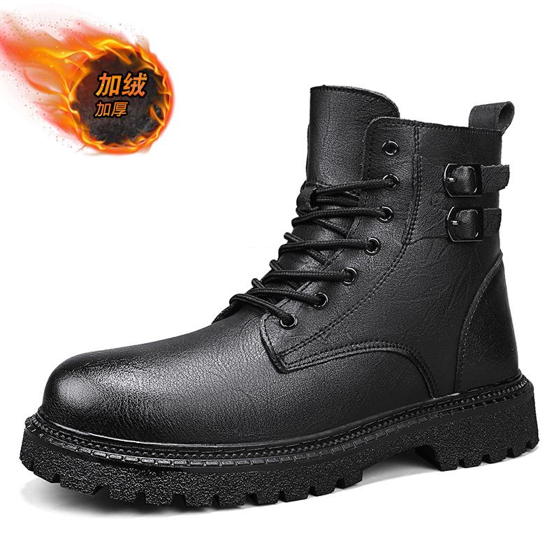 High Quality Men Boots Fashion British Style Outdoor Comfortable Lace Up Non-Slip Business Boots Ankle Safety Shoes Men