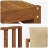 Outdoor Sofa Set 9 pcs Natural & Beige Solid Acacia Wood