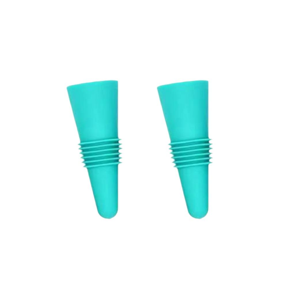 2pcs Sealed Silicone Wine Bottle Stopper Conical Champagne Bottles Sealer Seasoning Bottle