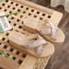 South East Asia style women's slippers summer new cross-drag women wear thick-soled slope heel beach shoes small fragrant women's drag