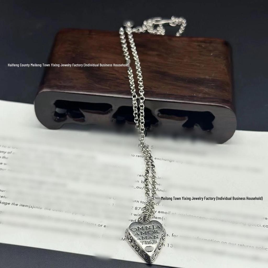 Vintage-Style Double G Skull & Key Necklace: Unisex Large Size, Fearless Love & Tiger Head Sweater Chain