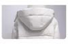 Women's Mid-Length Winter White Duck Down Hooded Coat - Fashionable and Warm