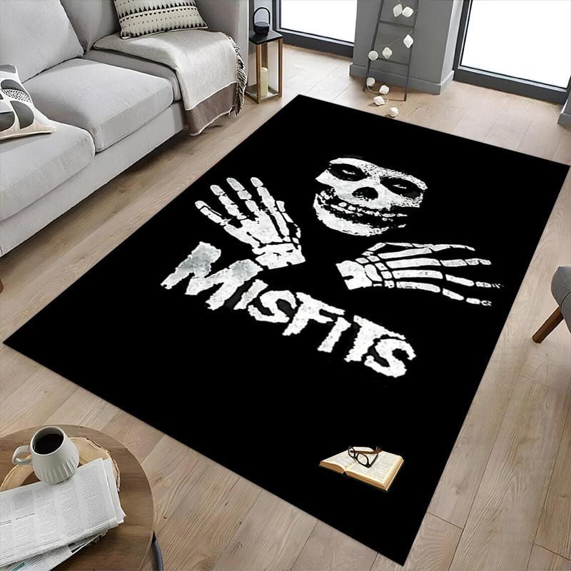 1pc Misfits Skeleton Carpet Anti Slip Polyester Floor Mat for office.Bedroom