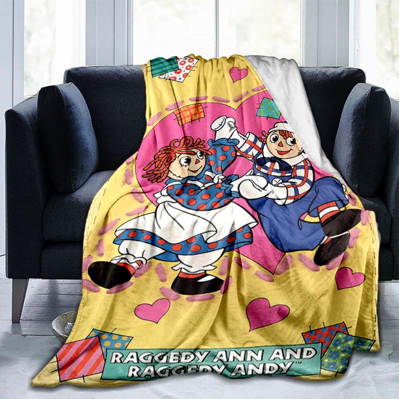 Couverture Aventure Raggedy Ann Et Andy Convient pour Canapés, Lits, Bureaux et Camping - Cadeau Parfait pour Halloween Noël