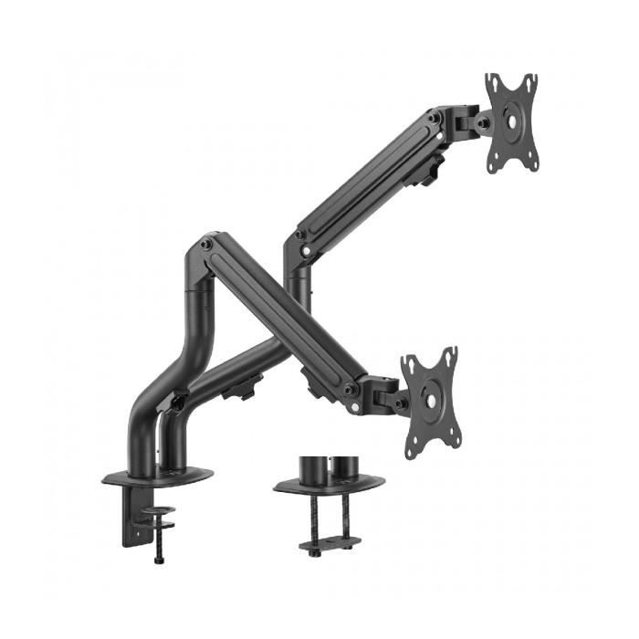 Support d'écran - EWENT - EW1534 - Noir - Réglable - Pour double moniteur jusqu'à 34 pouces
