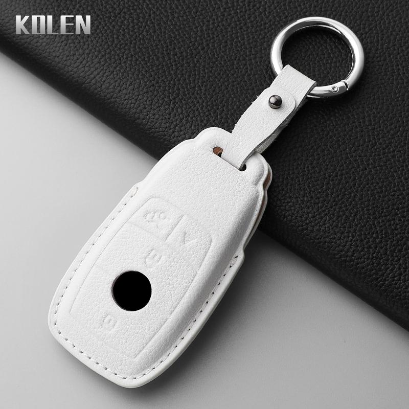Leather Car Key Case Cover Shell For Mercedes Benz A C E S G Class Glc Cle Cla Glb Gls W177 W205 W213 W222 X167 Amg 3 4 Buttons