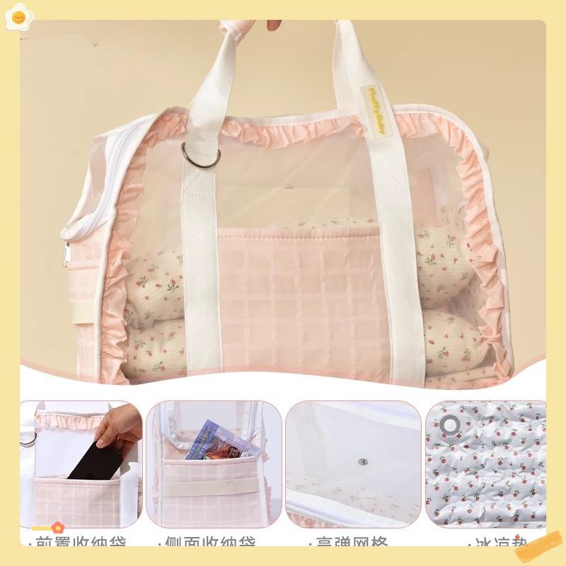 Portable Travel Bag Breathable Comfortable Single Oulder Handheld Dog Bag Soft Outing Pet CarrierSummer Portable Pet Bag