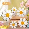 3 Pieces Wooden Decor Table Centerpieces Modern Desktop Ornament Floral Tabletop Sign Flower