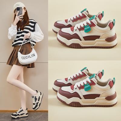 Spring New Ins Female Students Platform Heightening Sports Board Shoes Casual Street Shooting YDJ