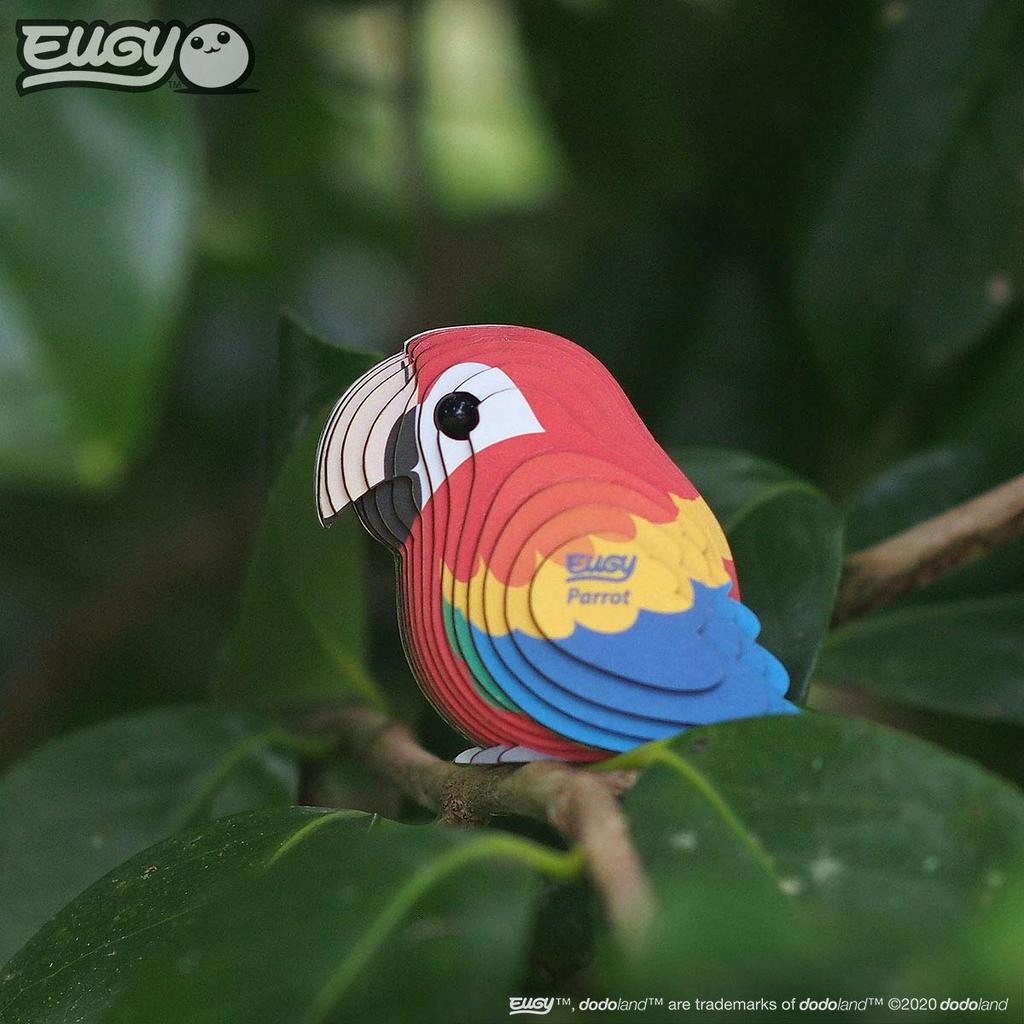 EUGY Macaw Paper 3D Puzzle A Fun Educational Toy for Elementary School Boys and As Well As Making It a Great - Girls, Adults, Gift.