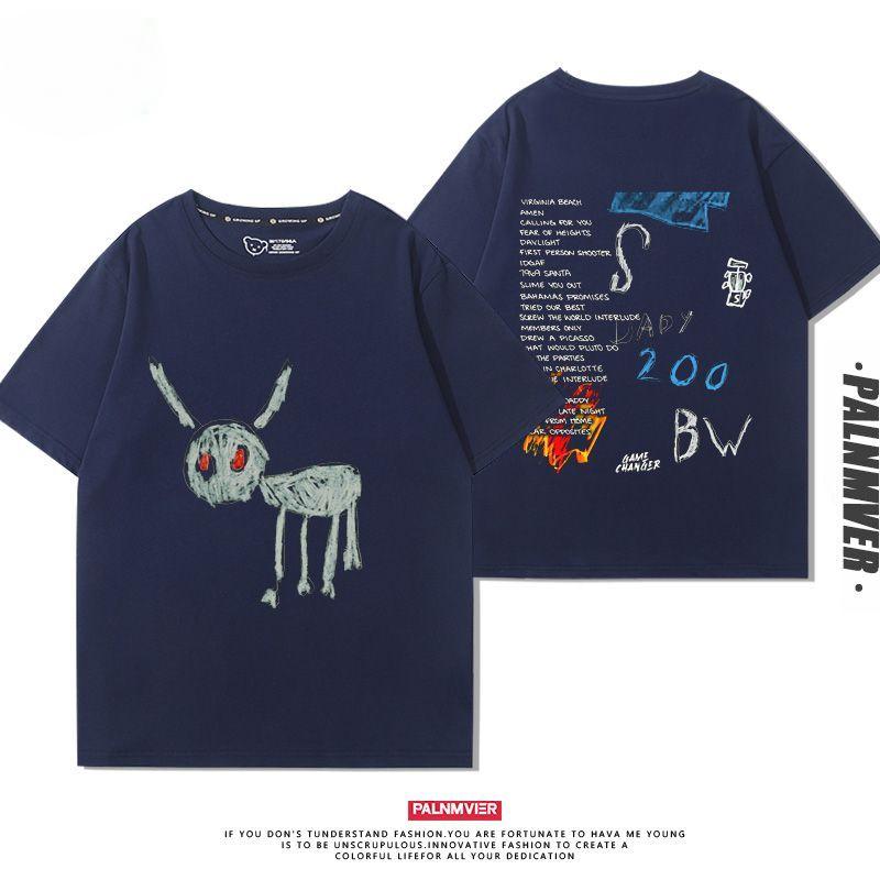 Hip Hop Drake Drake Nieuw Album voor All The Dogs Korte Mouw Heren T-Shirt Street Europese en Amerikaanse Trend Kleding Zomer