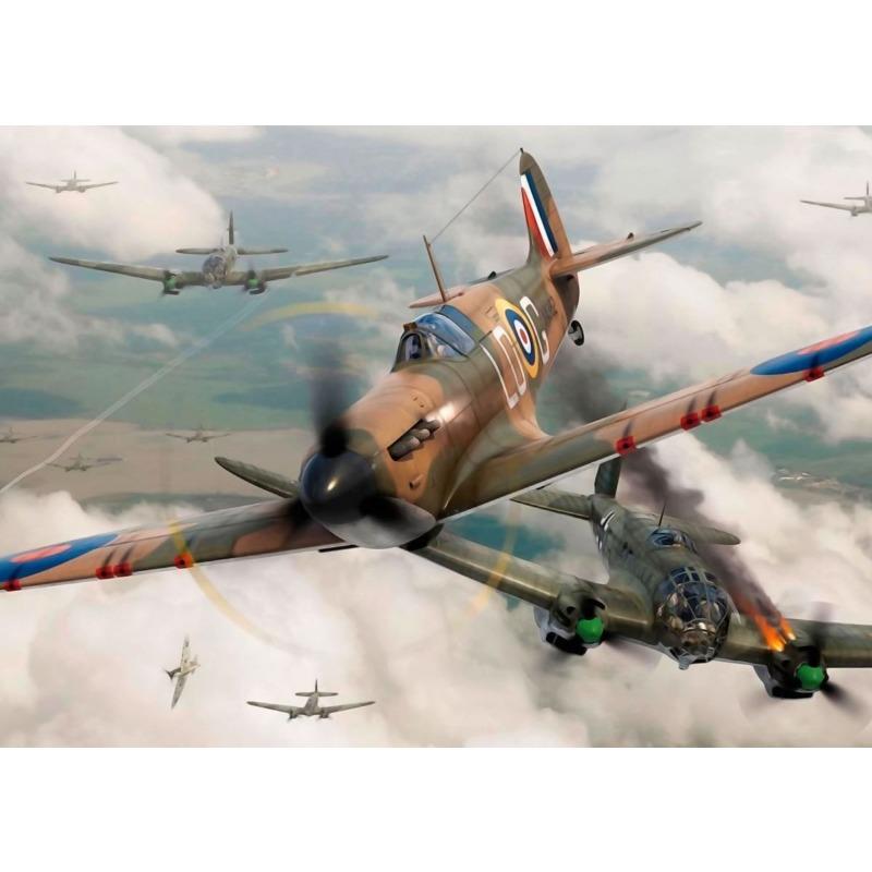 Weltkrieg Hawker Hurricane Flugzeug Poster Drucke Leinwand Malerei Spitfire Formation Wandkunst Bilder für Wohnzimmer Dekor