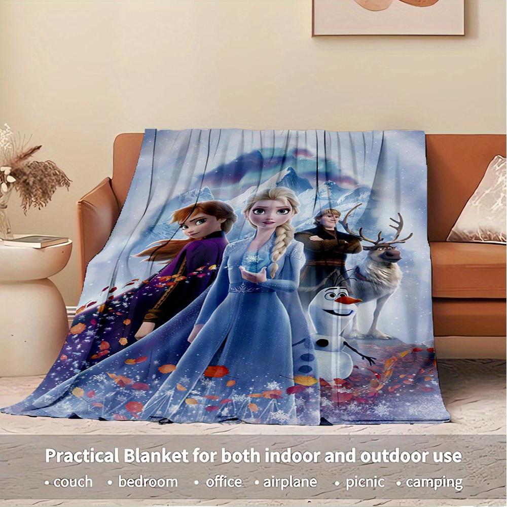 1pc Flannel Frozen II Elsa Anna Olaf Sven Kristoff Sofa Throw Blanket Bed Coverlet Gift Home Decoration