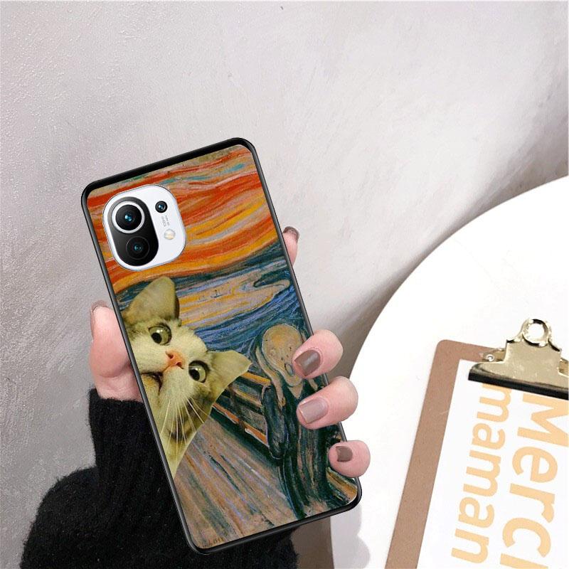 Scream Cat Dog Art Phone Case For Xiaomi Mi 11T 11 12T Pro 10T 10 10Pro 12 11 Lite 5G NE 12S 10pro Poco X3 Pro Poco F3