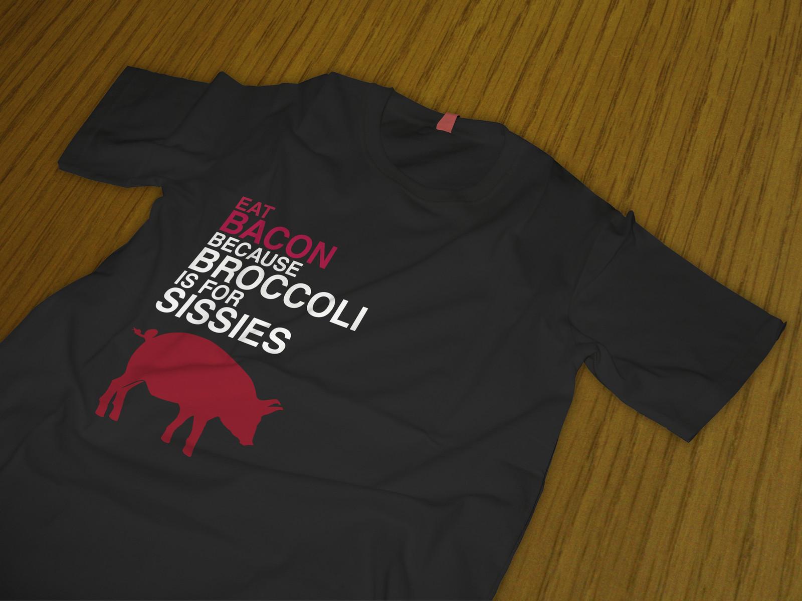Bacon T Shirt Mens Womens Tees Top more bacon S