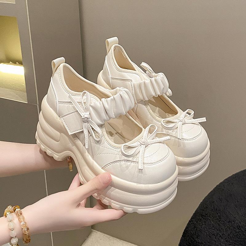 Baotou Sandals Women's Summer New Hollow Breathable Single Shoes Thick Sole Inner Height Increase Small Mary Jane Women's Shoes