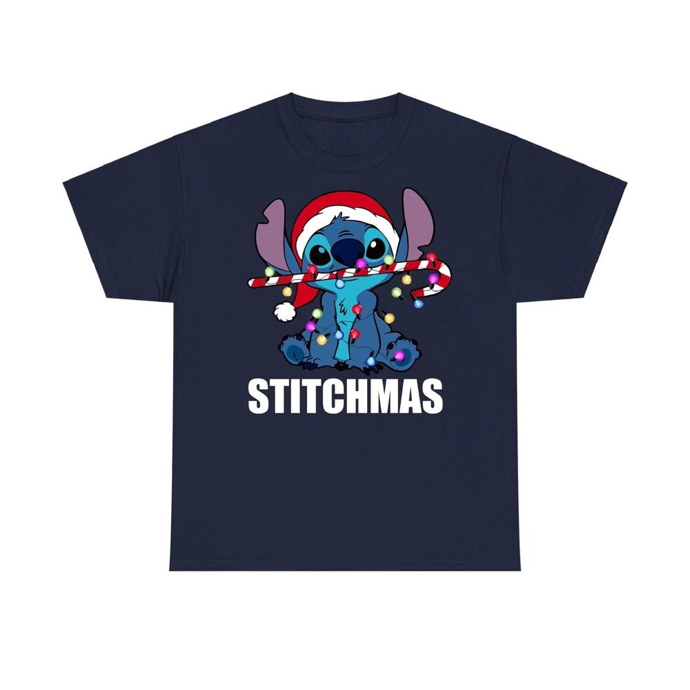 Stitchmas Christmas TShirt Funny Lilo And Stitch Cartoon Xmas Tee