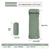 Ultralight Inflatable Camping Sleeping Pad with Integrated Pillow Built in Foot Pump Single Air Mattress Cushion for Tent Hiking