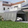 Carport Garage Tent 3.6 X 7.2 M Outdoor Car Shelter Storage Tent with Removable Side Walls, Dark Grey
