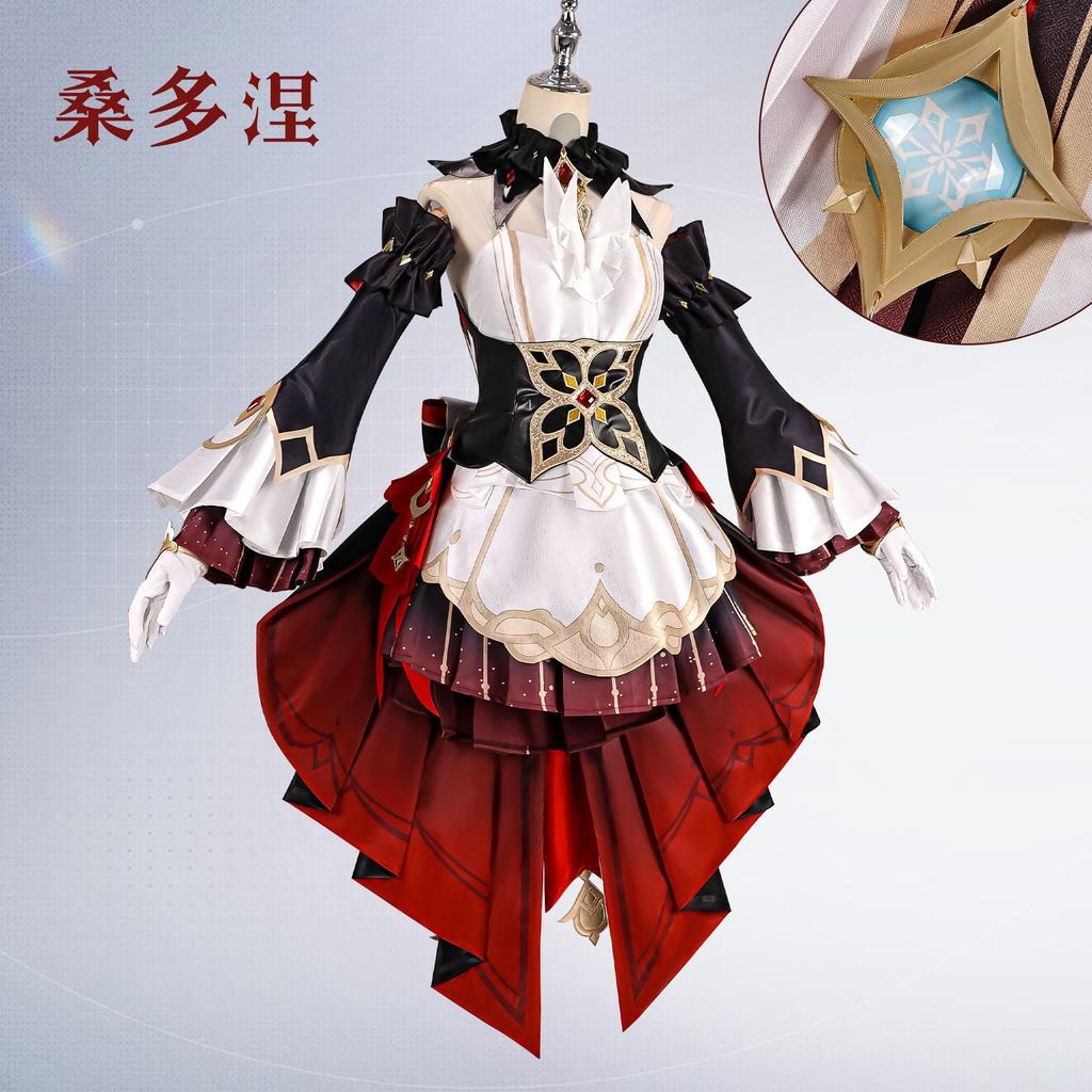 Juego Genshin Impact Nuevo Marioneta Sandrone Disfraz Cosplay Conjunto Completo Uniforme Marioneta Sandrone Disfraz Cosplay Accesorios de Rol
