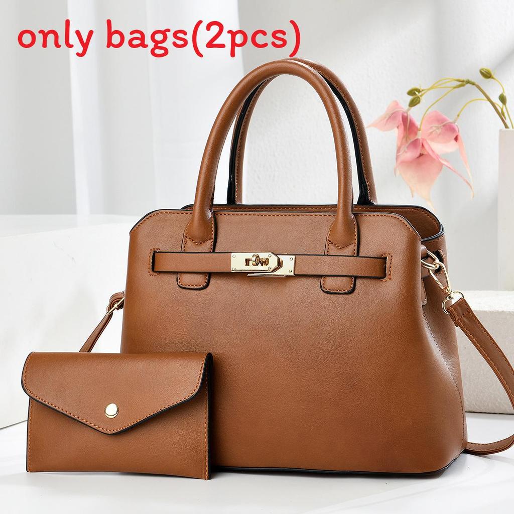 Pu Large Capacity Bucket Bag For Women With Lock Closure And Inner Pocket