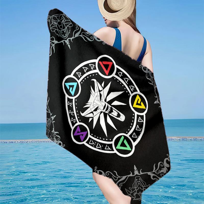 wizard dragon Beach Towel, Super Soft Microfiber, Gift for Her/Him, Birthday, for Pool, Beach, Travel, Home Decor Fan gifts