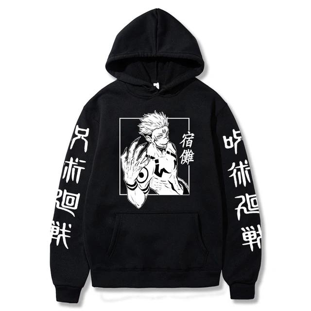 

Anime Jujutsu Kaisen T Shirt Ryōmen Sukuna Cosplay Tops Japanese Harajuk Printed Streetwear Fleece Pullover Sport Jogging Hoodie 3XL
