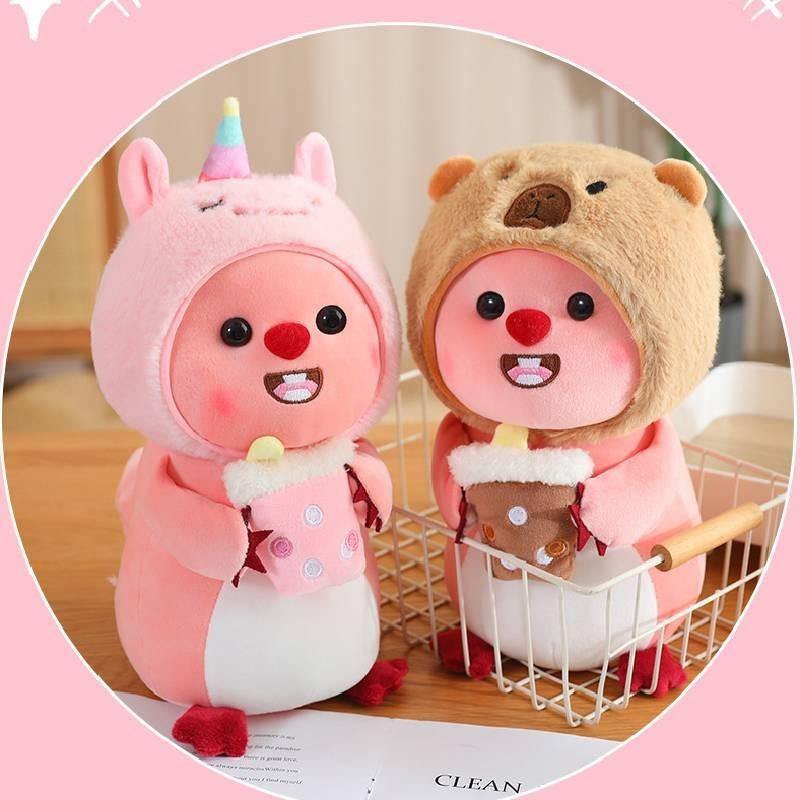 Cute Transforming Water Otter Milk Tea Plush Toy Doll For Girls Best Friends Gift