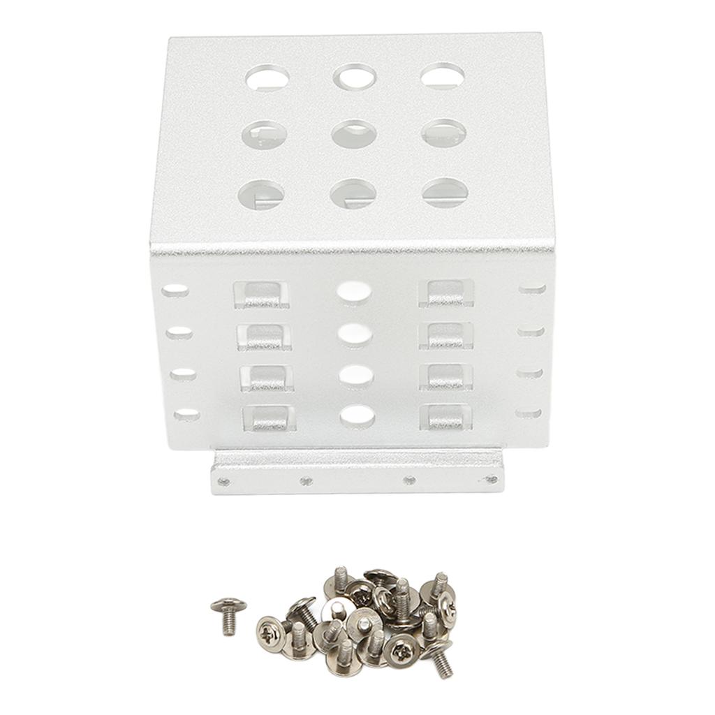 2.5in Mounting Rack Aluminium Alloy Hollow Design High Hardness 2.5in Hard Drive Cage for 2.5in IDE SSD (Not Inclube Hard Disk)