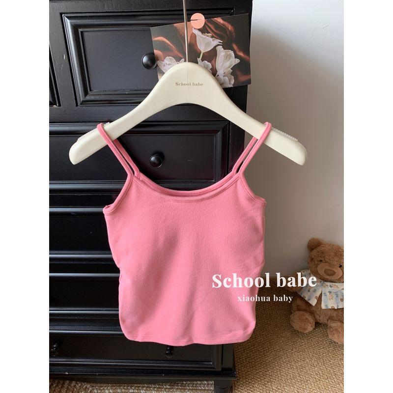 Kumikumi Basic Style Solid Color Sanding Warm Tank Tops Vest Women's Clothing Fall Slim Fit Thin Band Chest Pad Tops