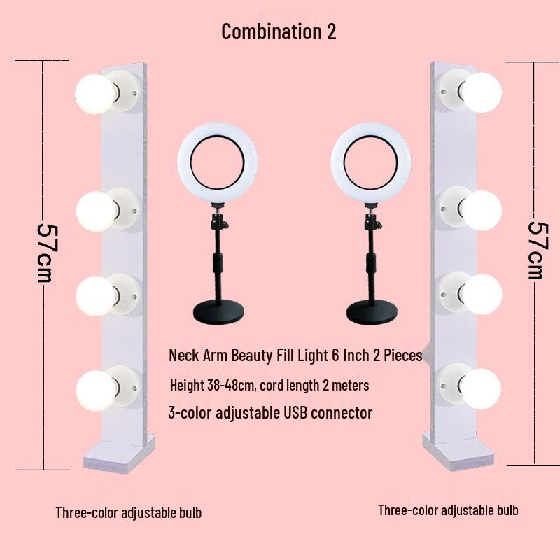 Live Streaming LED Beauty Light with Phone Stand (Desktop)
