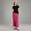 Wudao Mulberry Silk & Linen Blend Rib Knit Short Sleeve T-shirt