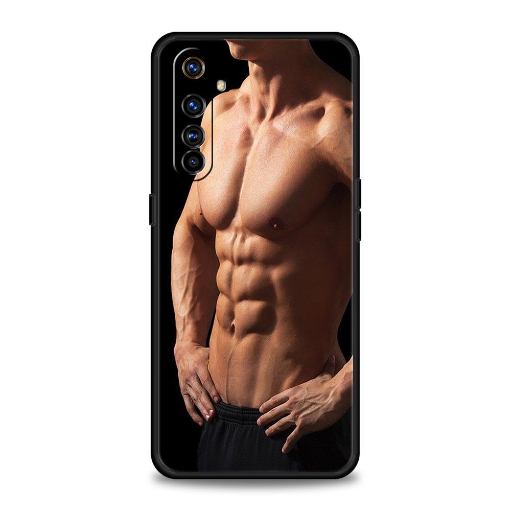

Soft TPU Case For Realme C67 C63 C55 C53 C25 C21 10 11 12 13 GT 2 3 5 Pro Plus 5G Shockproof Phone Cover Male Abdominal Muscle Realme 10