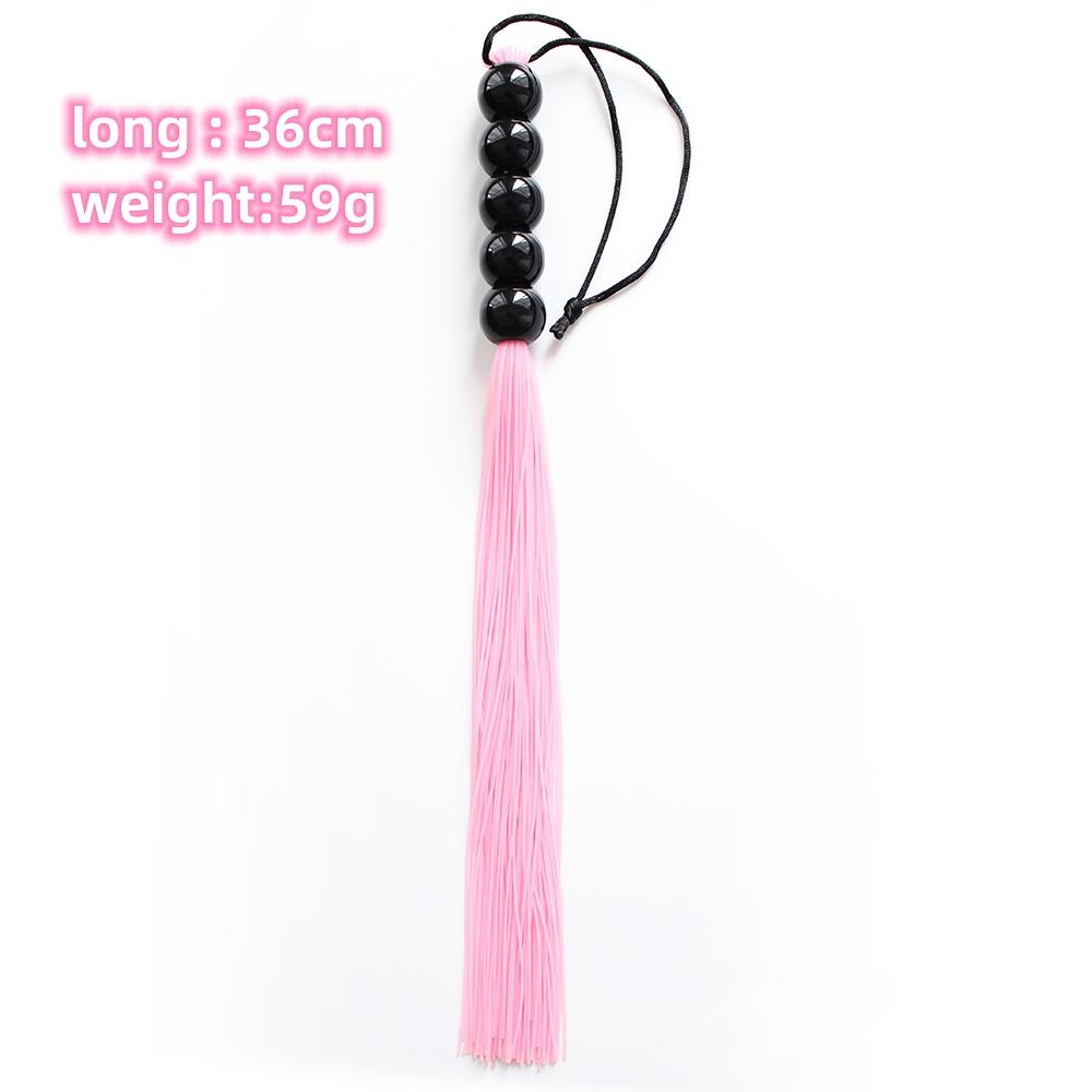 VaHppy Whip SM BDSM Spanking PU Rubber Tassel Tail Loose Whips Alternative Sex Toys for Flirting Couple Flirting Adult Products