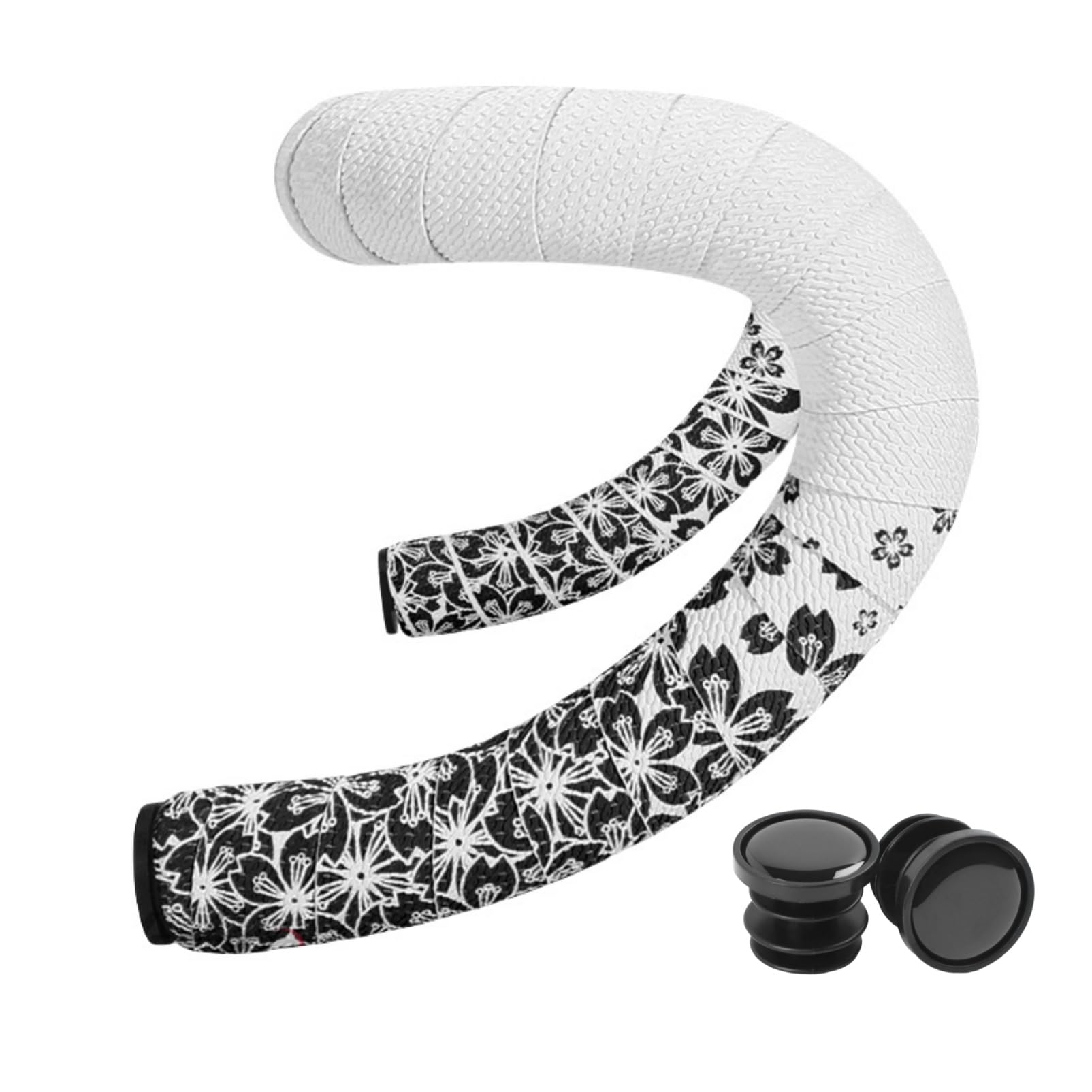 

Велосипедная лента COZENTA для шоссейного велосипеда с заглушкой слева и справа, комплект Sakura (Белый черный)