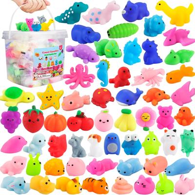 PNIOTAIN Squeeze Toy Set Animal Shaped Squishy Toys Stress Relief Toys Party Bag Filler Relaxation Goods Prizes 60-Piece - - - - - Kids'