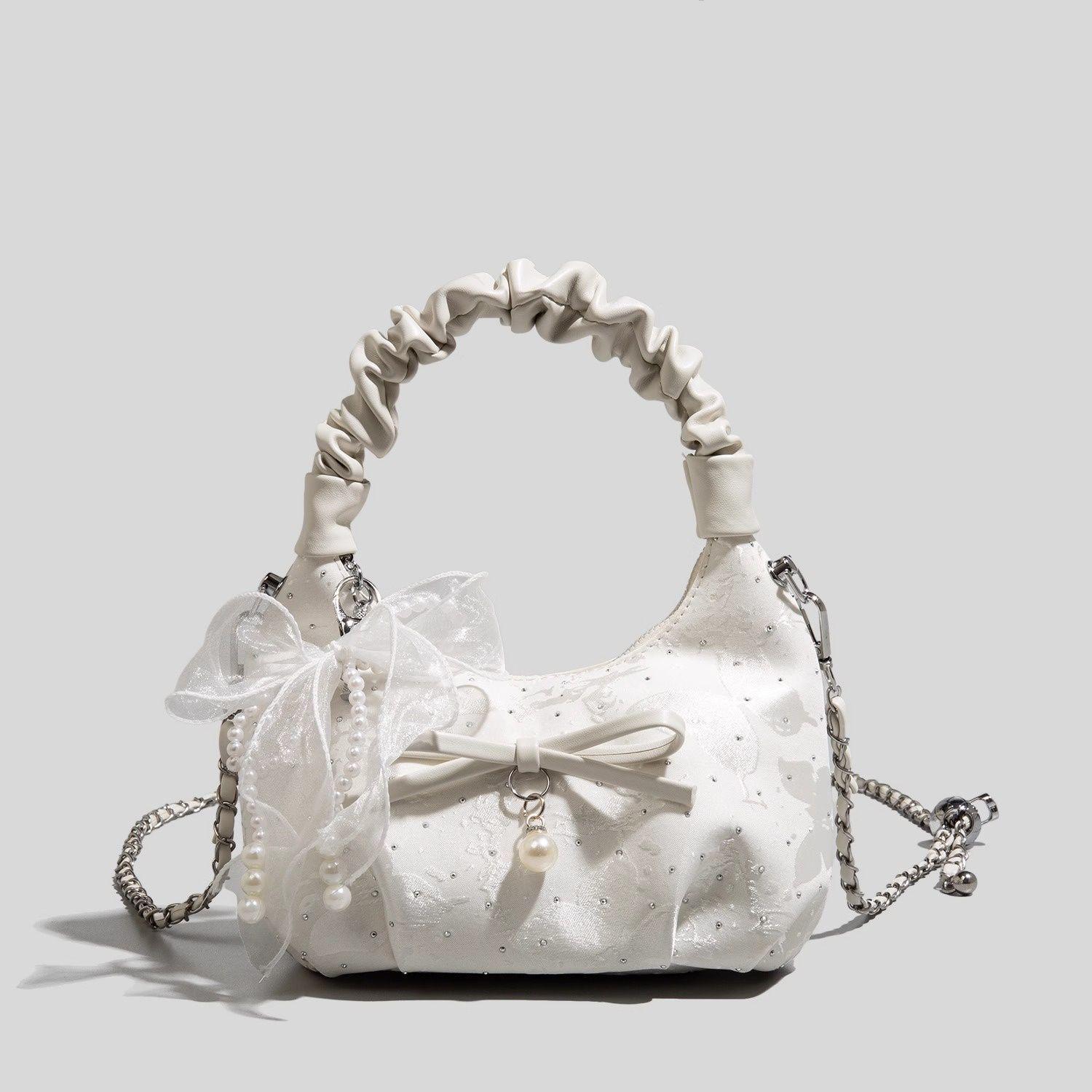 

Стильная повседневная сумка Cloud Bow - Универсальная женская сумка через плечо грязно-белый