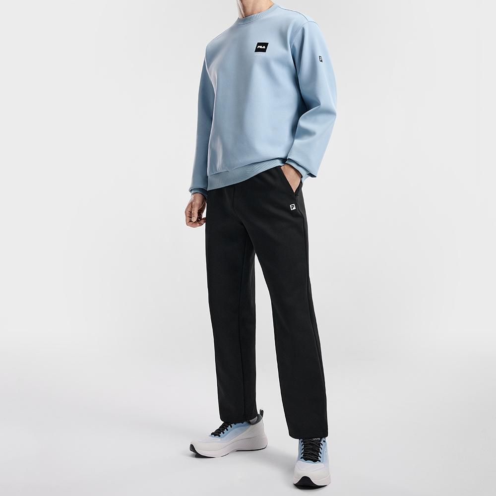 Fila Fitness FW25 Loose Knit Drawstring Solid Color Casual Pants Men Bottoms A11M611621F-BK