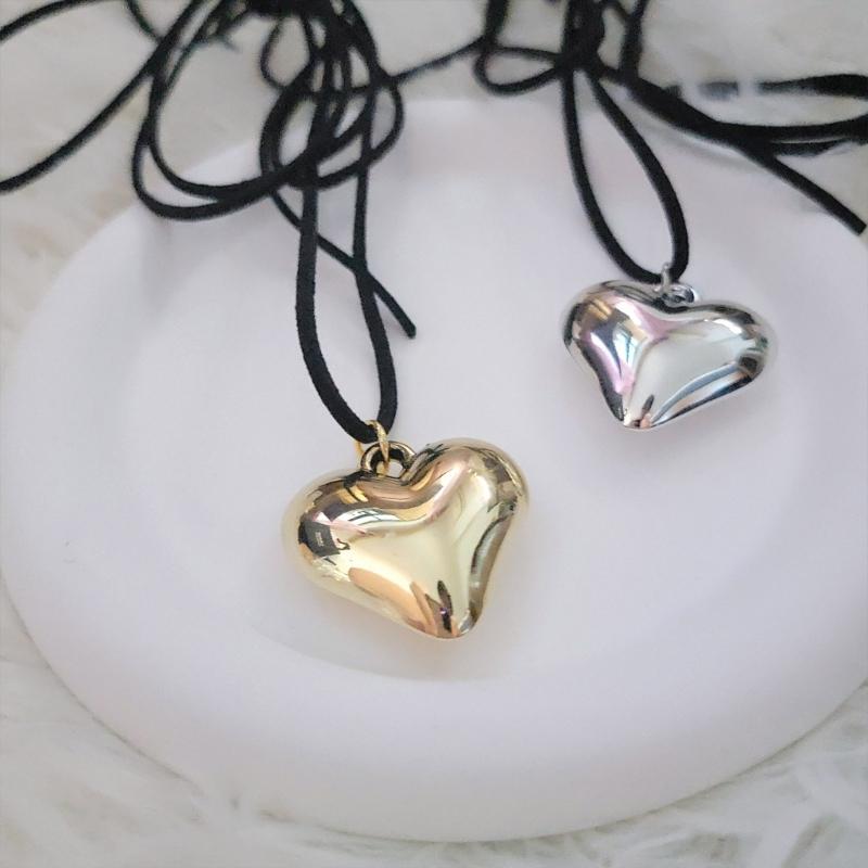 Love Heart Necklace for Women Girls Adjustable Length Collar Chain Y2K Aesthetic Neckchain Fashion Neck Jewelry Gift
