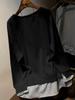 2025 Primăvară/Toamnă Casual Patchwork Gât Rotund Aspect Două Piese Elastic Moale Top