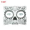 Pop Face Decal Waterproof Halloween Dress Up Day Of The Dead Temporary  Stickers Facial Makeup