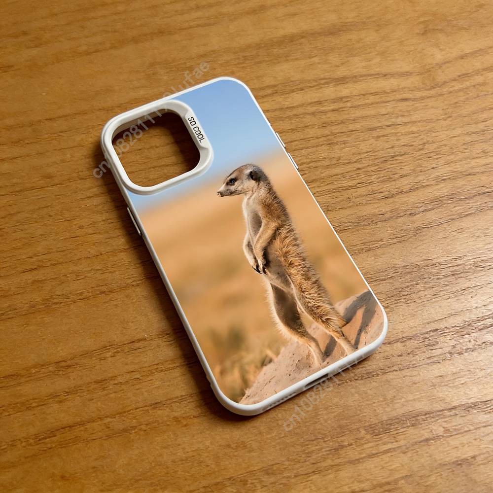 Funny Standing Meerkats Phone Case for iPhone 17 16 Pro Plus 15 14 13 Max Mini 12 11 X XS Air Fashion Bumper