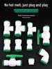 Conector Rapid PPR pentru Conducte de Apă cu 4/6 Puncte - Fără Sudură, Conectare Directă, Potrivit pentru Fitinguri de Conducte de Apă Rece și Caldă PE 20/25.